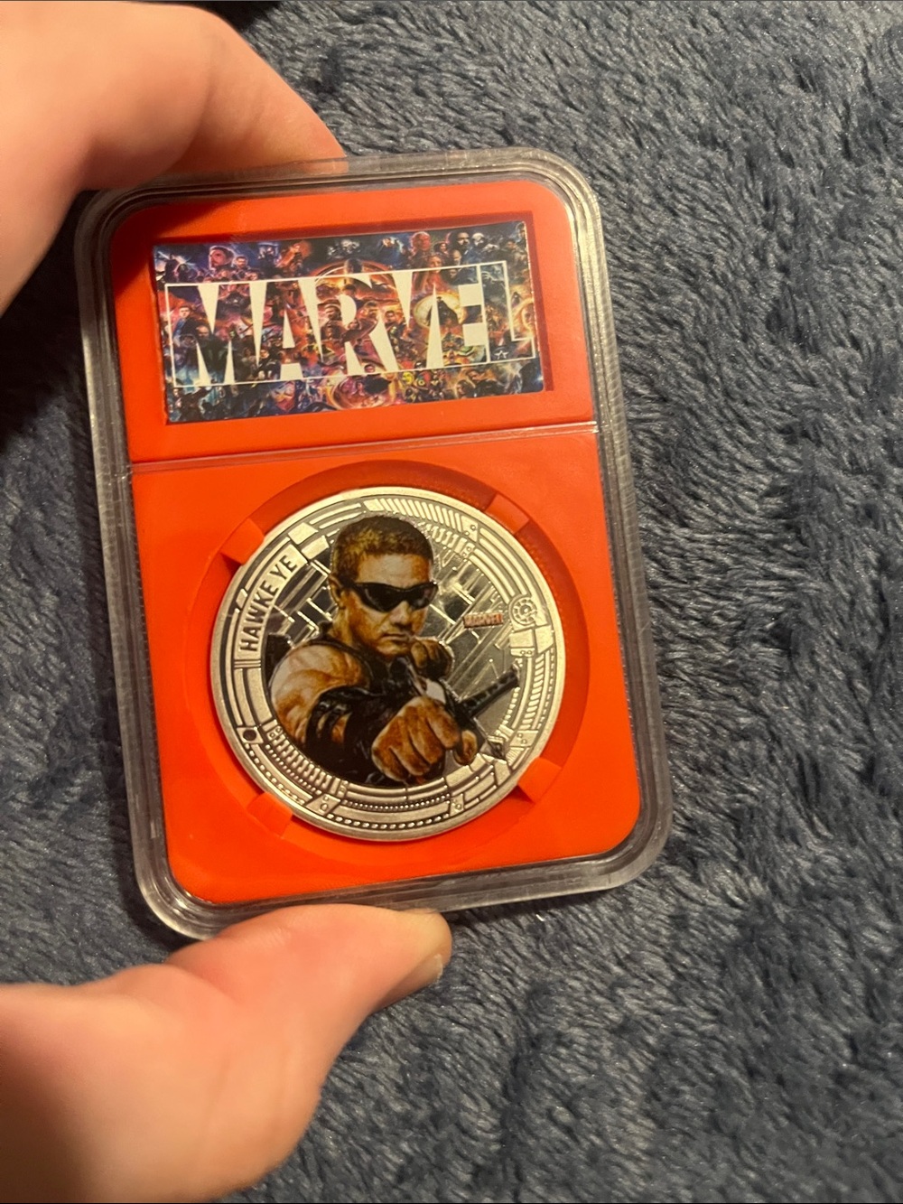 Silver Plated Marvel Hawkeye coin